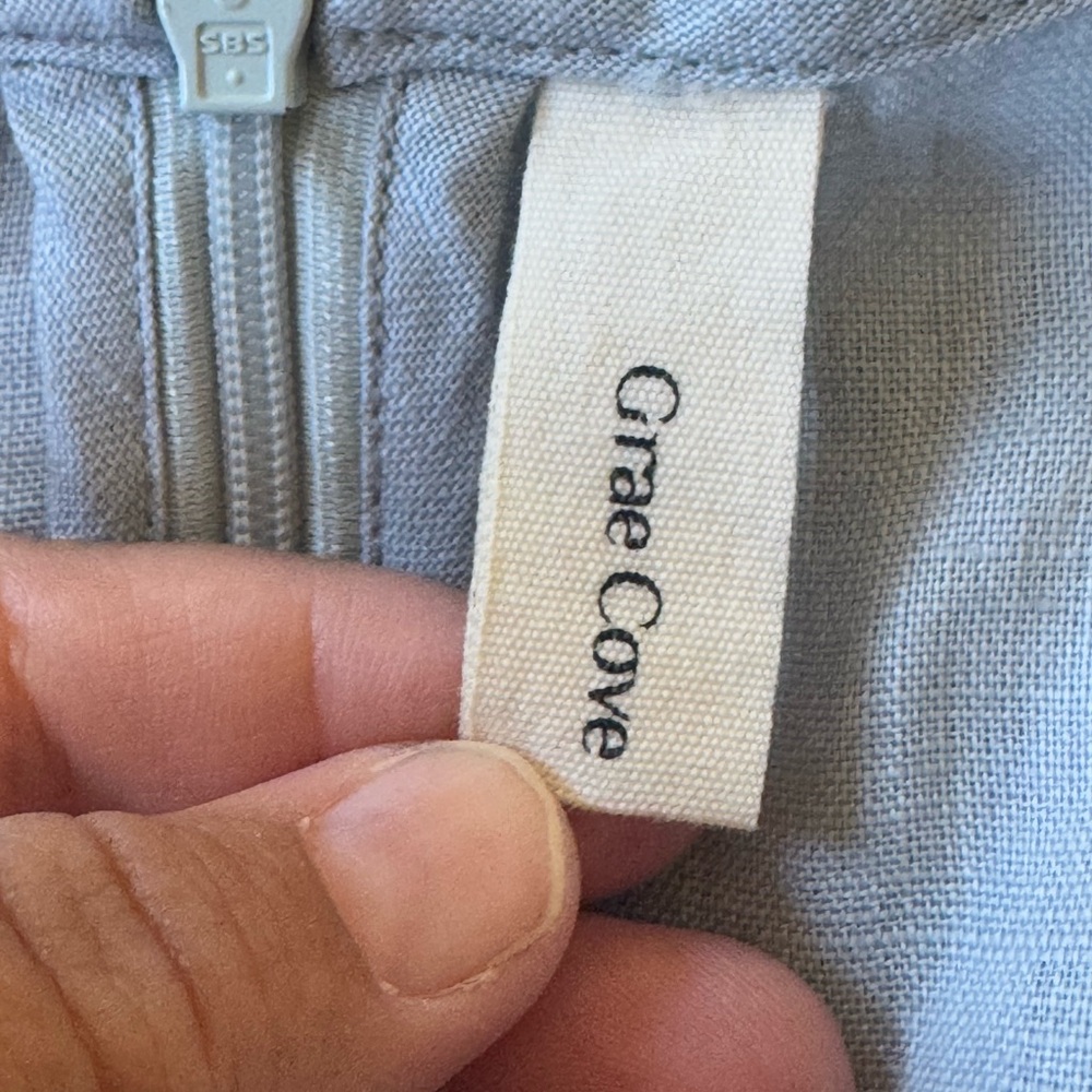 Grae Cove Light Blue Linen Dress